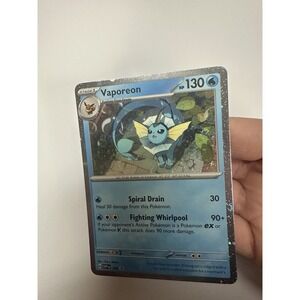 168 promo Vaporeon cosmos holo FART SWIRL🌀 NM Pokemon card